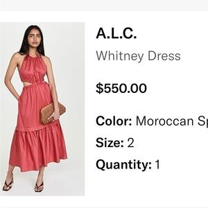 A.L.C. Midi Dress in Moroccan Spice